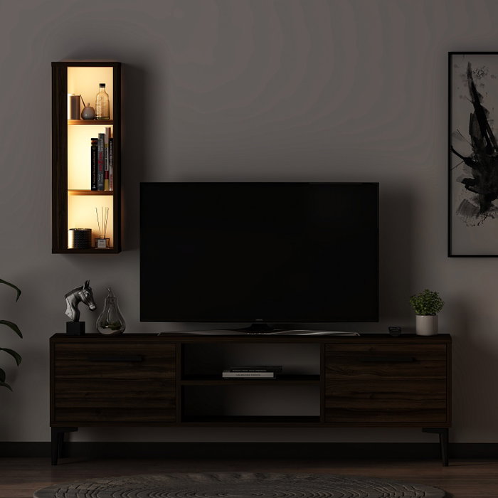 Hanah Home Soporte para TV Bien - Walnut Hanah Home Soporte para TV Bien - Walnut